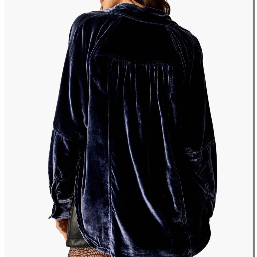 Night Skies Velvet Button-Up Shirt - Picture 2 of 8